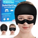 Başache Relief Hat, Soothing Migraine Relief Cap Gel Buz Kafası Sinus, Puffy Eyes, Ger ve Stres Yardımı - Sıcak ve Soğuk Terapi