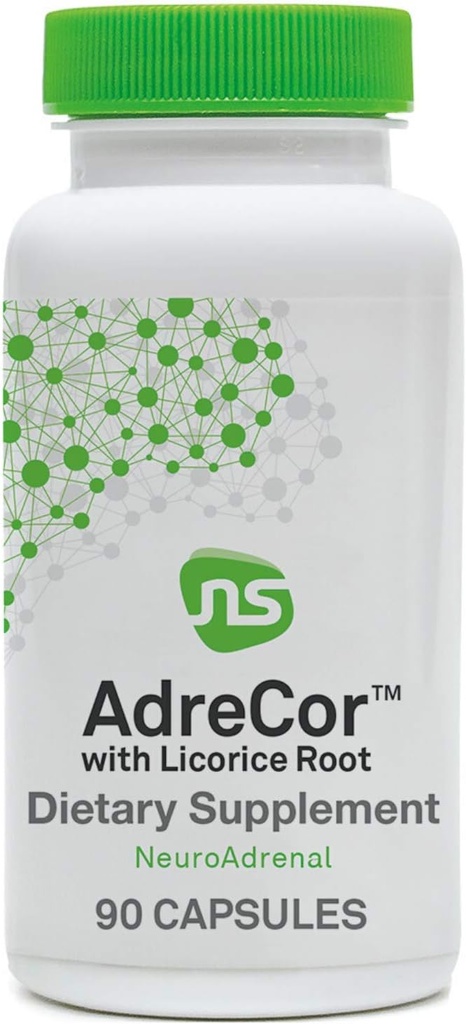 NeuroScience Cortisol Manager & Adrenal Support Συμπληρώματα για την Καθημερινή Ενέργεια - AdreCor with Licorice Root - L Tyrosine & More to Combat Fatigue & Promotion a Healthy Stress Response (90 Κάψουλες)