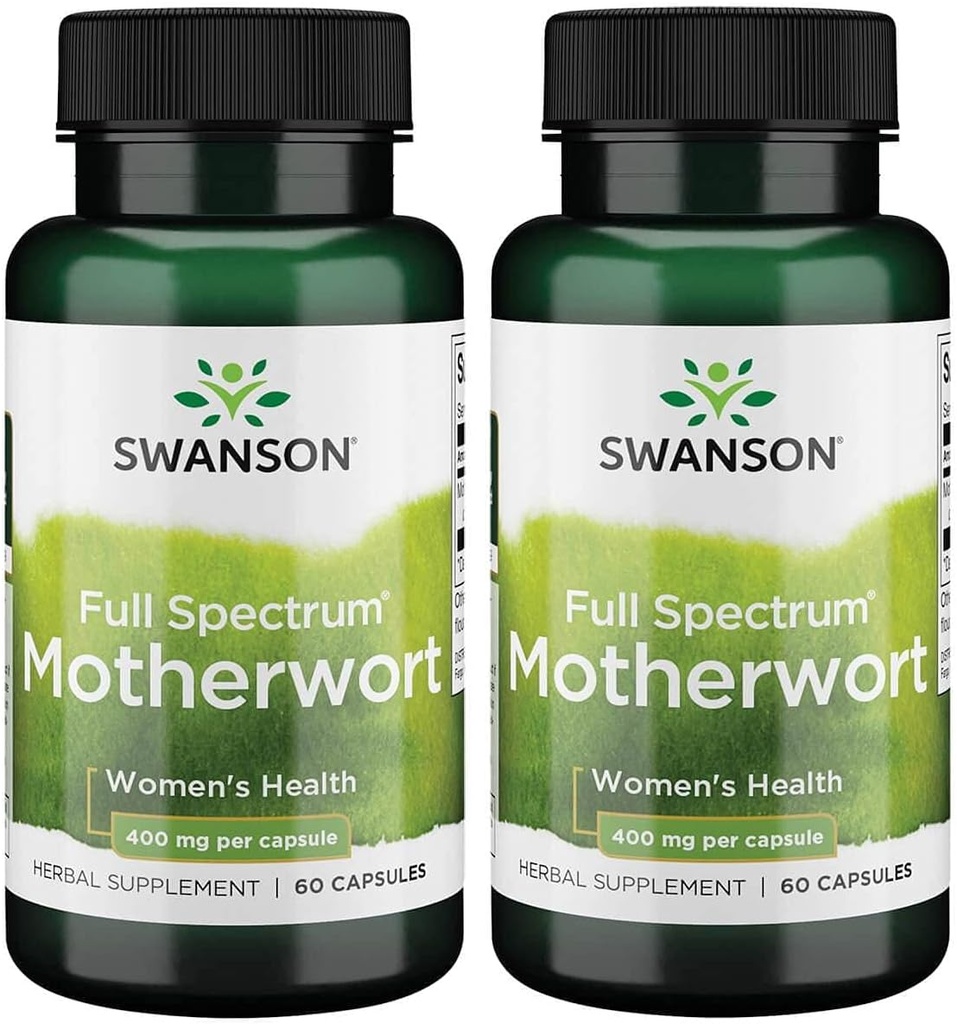 Swanson Motherwort-Herbal συμπλήρωμα παραδοσιακά χρησιμοποιείται για την προώθηση της υγείας της καρδιάς, λειτουργία ενδοκρινών & Digestive υγεία-Φυσική Φόρμουλα Προώθηση της ευεξίας για τις γυναίκες-(60 κάψουλες, 400mg το καθένα) 2 συσκευασία
