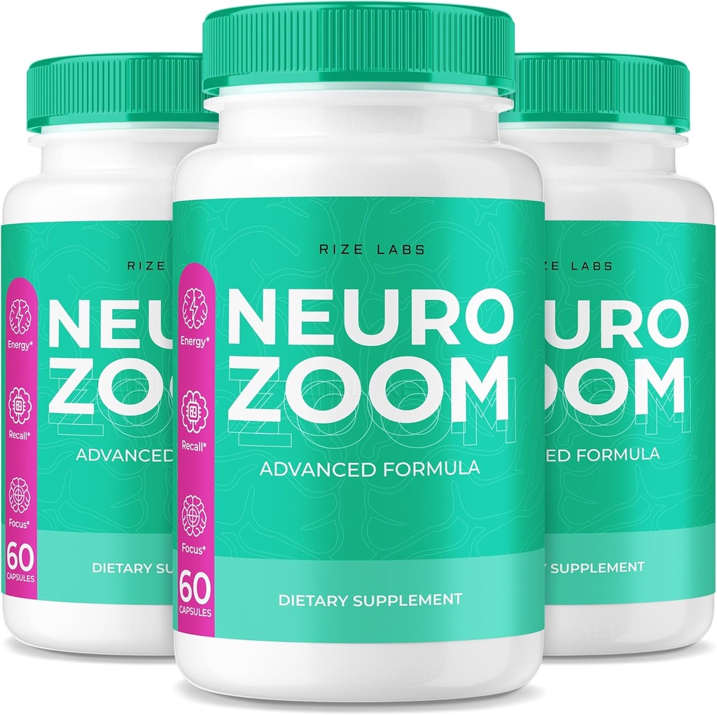 (3 Pack) Nöro Zoom Tamam, Nöro Zoom Organik Hafıza Formula'i Destekleme, Beyin Sissinin Olumsuz Etkilerini Azmak için Nöro Zoom, Memory'ı güçlendirmek için kullanılır, NeuroZoom değerlendirmeleri (180 Capsules)