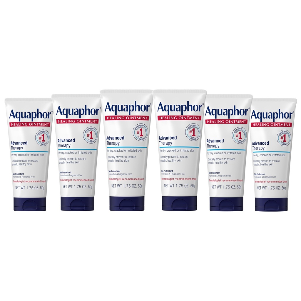 Aquaphor şifa Ointment, Advanced Therapy Healing Ointment for Kuru Skin, Skin Korumalı Skin - 1.75 oz. Tube (Pack of 6)