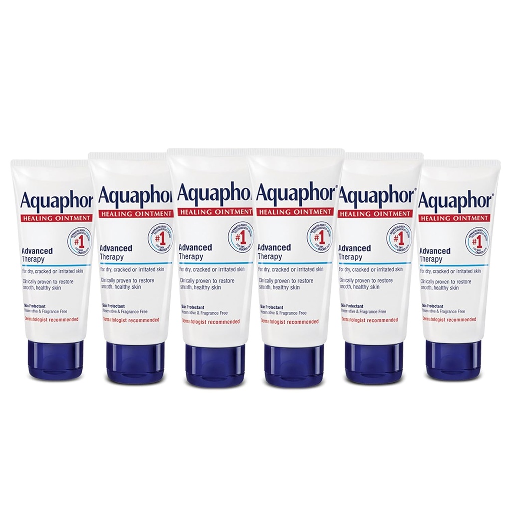Aquaphor şifa Ointment, Advanced Therapy Healing Ointment for Kuru Skin, Skin Korumalı Skin - 1.75 oz. Tube (Pack of 6)