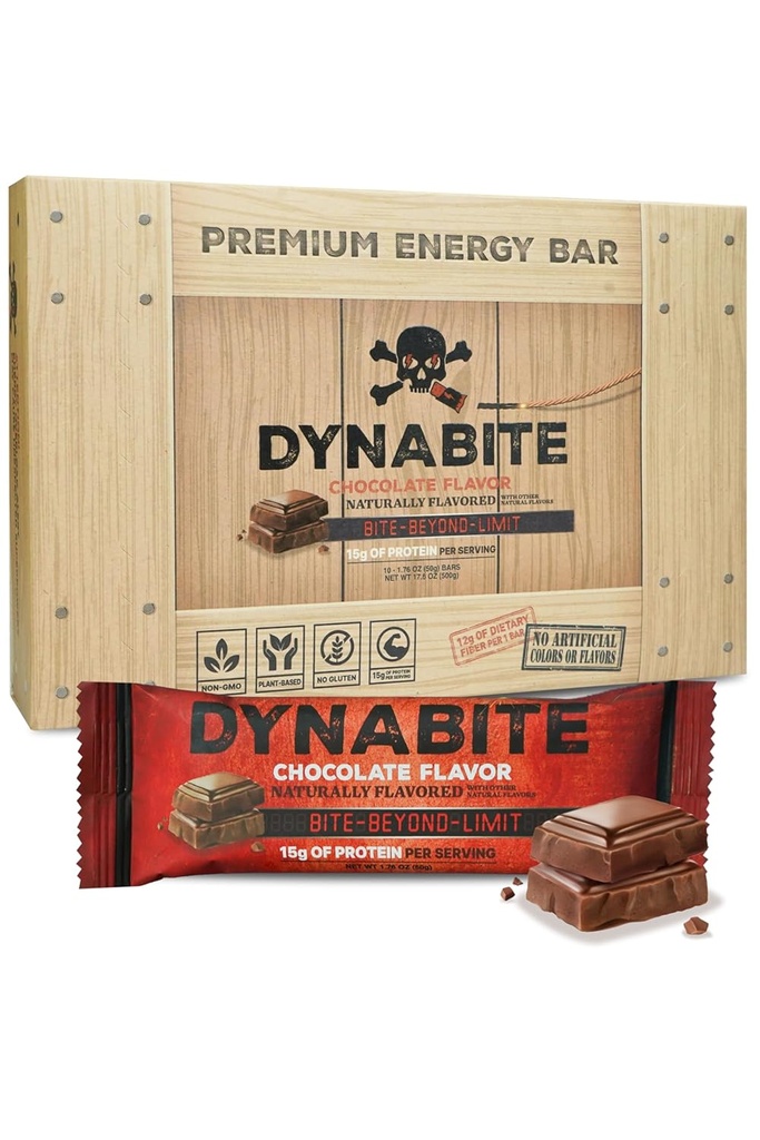 DYNABITE Premium Energy Bars (10 Count, Chocolate) 