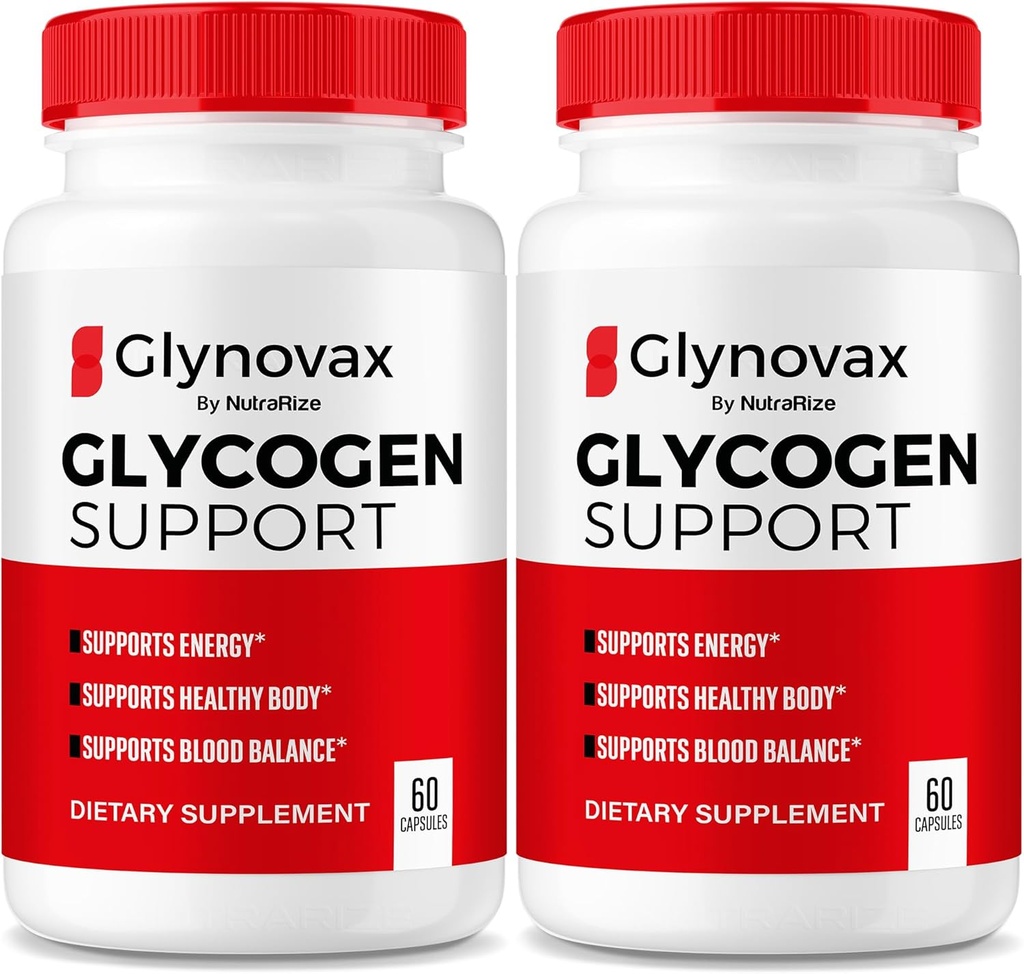 NutraRize (2 Pack) Glynovax Pills, Glynovax Glycogen Support Formula, All Natural Supplement to maintain Health Stable Levels, Resmi Glyno Vax Yorumlar (120 Capsules)