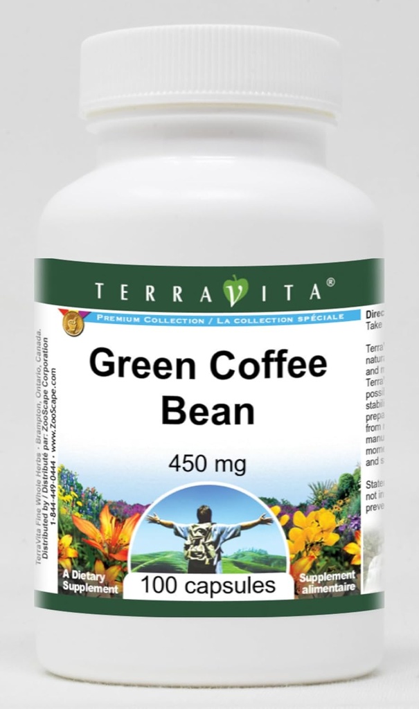 Green Coffee Bean - 450 mg (100 Capsules, ZIN: 513655) - 3 Pack