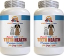 Kötü Nefes Köpekler için Tedaviler - Köpekler ve Kediler için Hayvanlar Premium Diş Sağlığı - Oral Gum Diş Kompleksi Desteği - Köpek Mineral Tamam - 120 Tablet (2 Şişe)