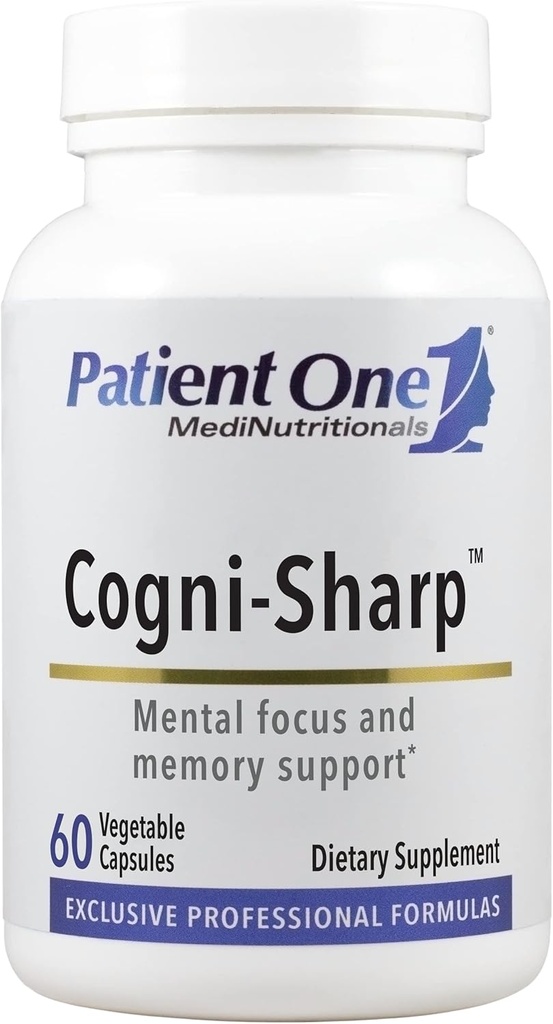 Hasta One Cogni-Sharp | Supplement to Support Cognition, Focus and mentalty* | Gingko, Lion's Mane, Bacopa ve More | 60 Capsules