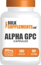 BulkSupplements.com Alpha GPC Capsules - Acetylcholine Supplements, Alpha GPC 300 mg - Choline Supplements, Gluten Free, 2 Capsules per Service, 180 Capsules (Pack of 1)