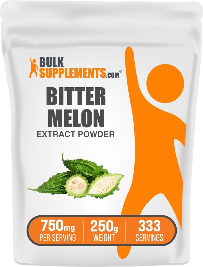 BulkSupplements.com Σκόνη Εκχυλίσματος Πικάντικης Μελόνης - Συμπλήρωμα Πικάντικης Μελόνης, Εκχύλισμα Πικάντικης Γούρδας - Συμπλήρωμα βοτάνων, Χωρίς Γλουτένη, 750mg ανά Σερβίρισμα, 250g (8,8 oz) (πακέτο του 1)