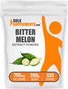 BulkSupplements.com Σκόνη Εκχυλίσματος Πικάντικης Μελόνης - Συμπλήρωμα Πικάντικης Μελόνης, Εκχύλισμα Πικάντικης Γούρδας - Συμπλήρωμα βοτάνων, Χωρίς Γλουτένη, 750mg ανά Σερβίρισμα, 250g (8,8 oz) (πακέτο του 1)