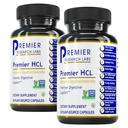 Premier Research Labs Premier HCL - Betaine HCL, Betaine Hydrochloride Supplement for Optimal Digestive Function, Nutrient Abxia, Betaine-HCL for Low Stomach Acid- 90 Vegetarian Capsules (2 Pack)