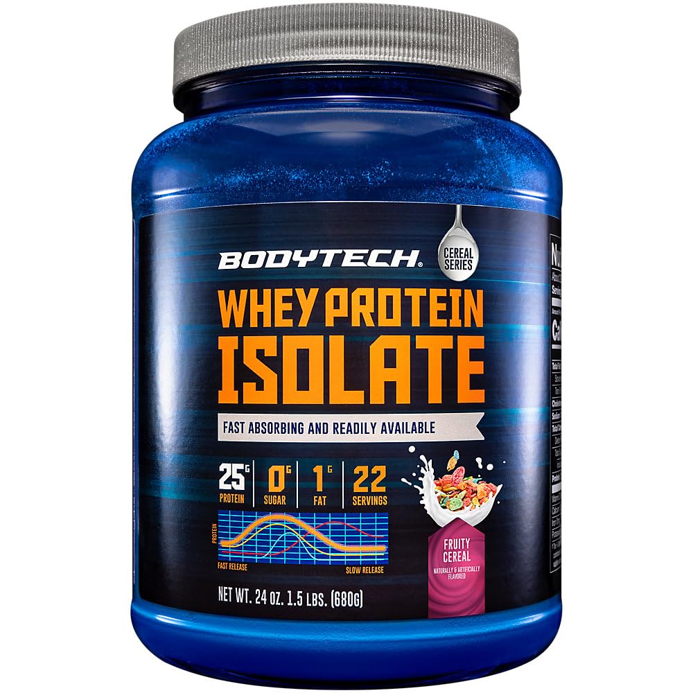 BODYTECH Whey Protein Isolate Powder - Φρουτώδη δημητριακά (1,5 lbs./23 Servings)
