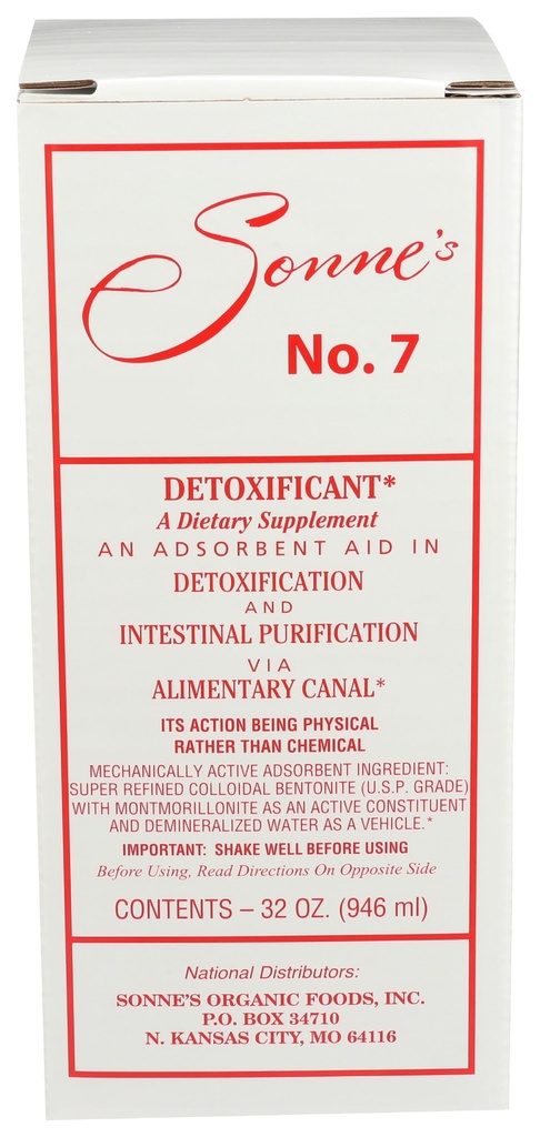 Sonne'nin Detoxification No 7, 32 Akışkan Ounce