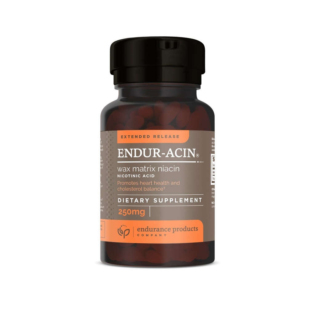 ENDUR-ACIN Νιασίνη, Υγεία Καρδιάς & Υγιεινή Χοληστερόλη Συμπλήρωμα Ισορροπίας, Εκτεταμένη απελευθέρωση για Βέλτιστη Απορρόφηση, Χωρίς Γλουτένη, 250mg (100 δισκία)