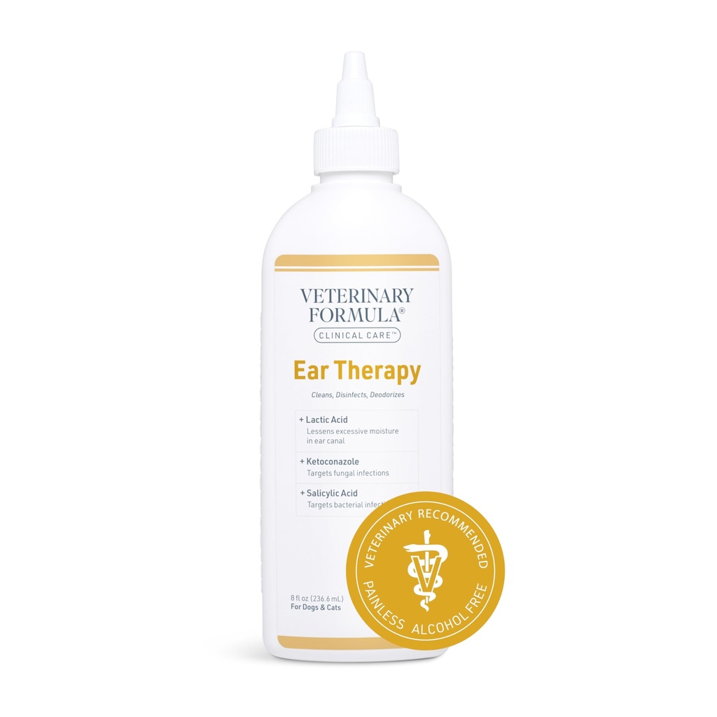 Veteriner Formula Klinik Bakım Kulak Terapisi, 8 oz. - Kedi ve Köpek Kulak Temiz - Soothe Itchiness and Clean The Ear Canal of Debris and Buildupup