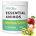 Love Life Supplements EAA Platinum Acids Toz, All 9 Essential Amino Acids Including BCAA's and 2 Grams of Leucine per Service, Apple & Kiwi Flavour, 348g - 60 Hizmet başına EAA'nın 5'i