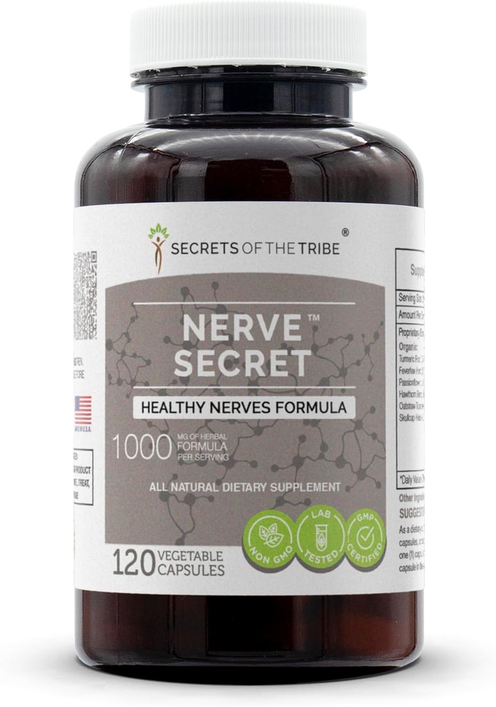 Μυστικά της Φυλής - Nerve Secret, Healthy Nerves Formula, Herbal Supplement Blend (120 Κάψουλες)