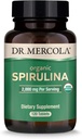 Dr. Mercola Organik Spirulina - 2.000 mg - USDA Organik - Normal Detoxification & Immune Health - Tüm Gıda Superfood - Non-GMO, Gluten-Free & Soy-Free - 120 Tabletler