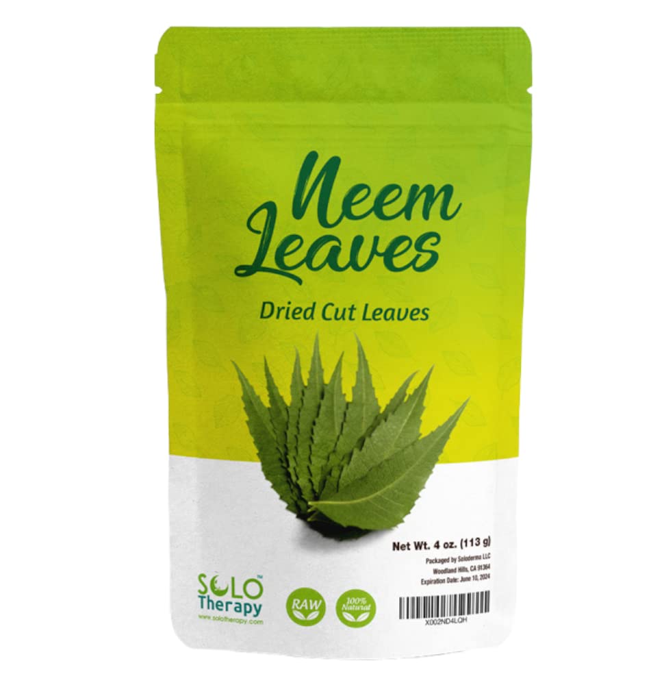 Neem Kuru Cut Leaves , 4 oz., Margosa Leaves , Azadirachta Indica , Resealable Bag , Ürün From India , Paketd in the USA (4 oz.)