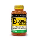 MASON NATURAL Vitamin E 450 mg (1.000 IU) - Antioksi ve Temel Nutrient, Sağlıklı Immune Sistemi, Cilt ve Gözler, Tüm Vücut Tamam, 50 Softgels