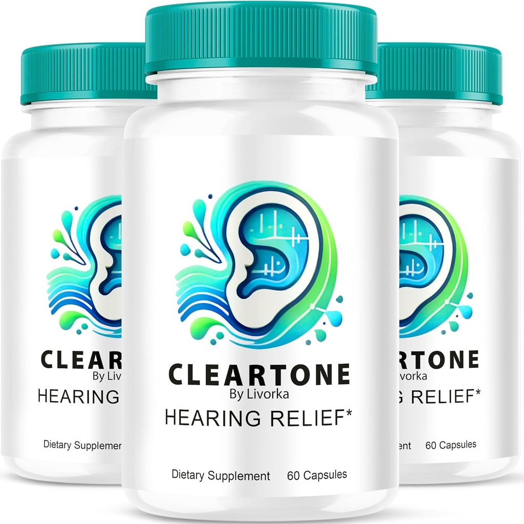 (3 Pack) Cleartone Capsules, Cleartone Ear Pills, Cleart Tone Pills for Hear, Cleartone Resmi Capsules Advanced Formula, Cleartone Pills Yorumlar, Clear Tone for General Ear Health, 180, 3 Ay