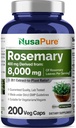NusaPure Rosemary Capsules | 20:1 Ekstraksiyon, 400 mg 8,000 mg | 200 Veggie Caps | Non-GMOMO