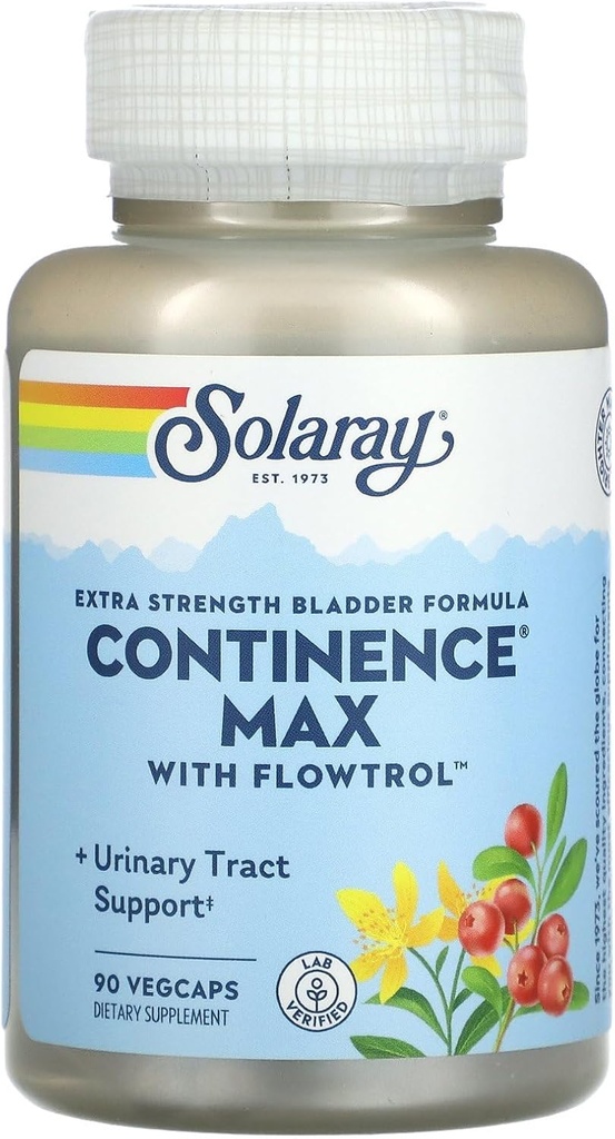 SOLARAY Continence Max w/Flowtrol, Veg Cap (Carton) 