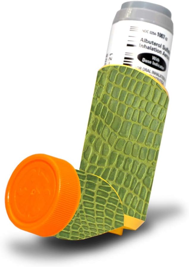 CanySkins Skin for Proventil HFA Asthma Inhaler - Croc Skin | Koruyucu, Dayanıklı ve Benzersiz Dyson Decal Cover | Uygulamalı, Kaldırın ve Değişim Stilleri | ABD'de Yap