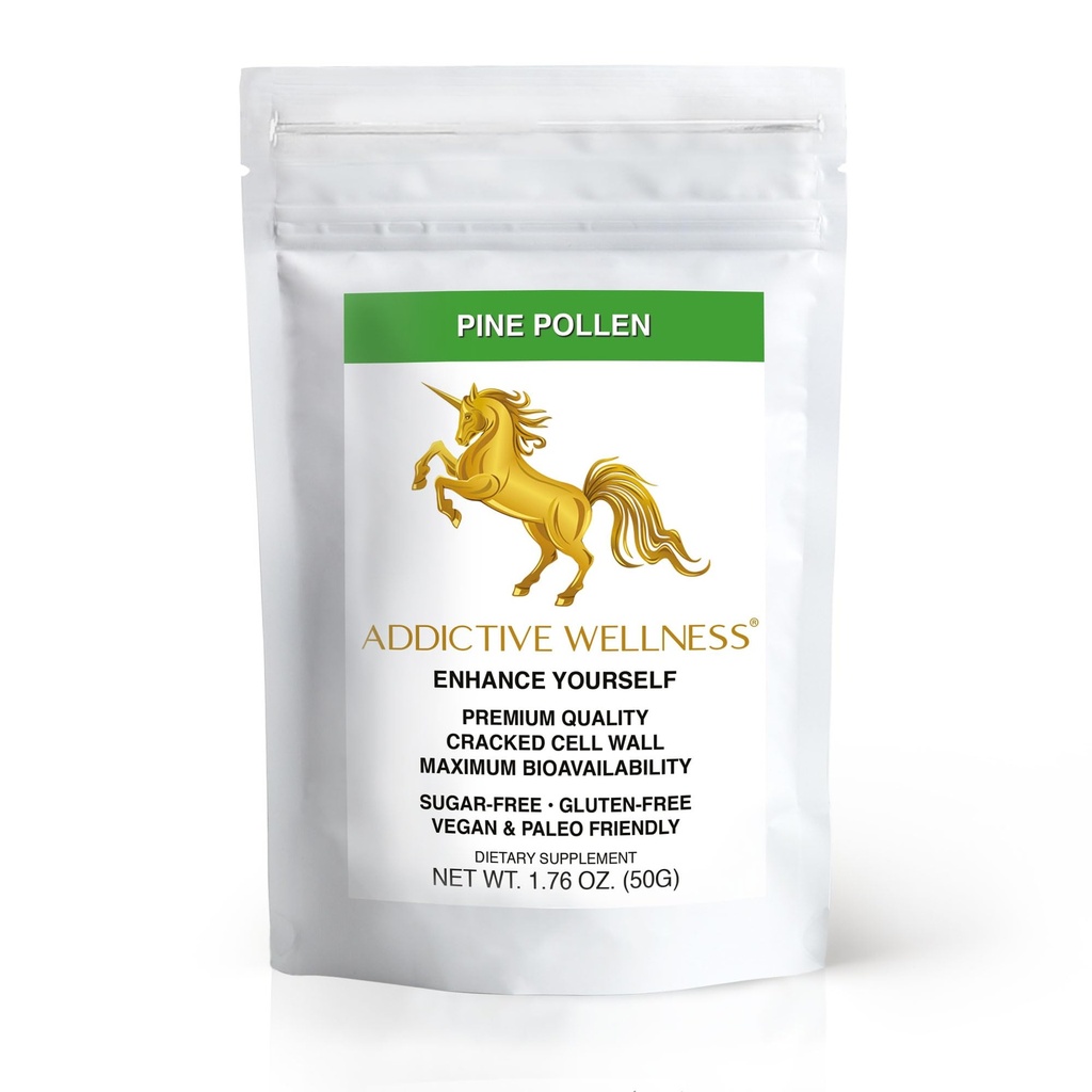 Addictive Wellness Cracked Cell Wall Pine Pollen Powder - from The Masson Pine Tree