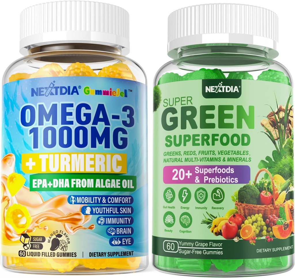 Vegan Omega-3 Gummies + Super Greens Gummies
