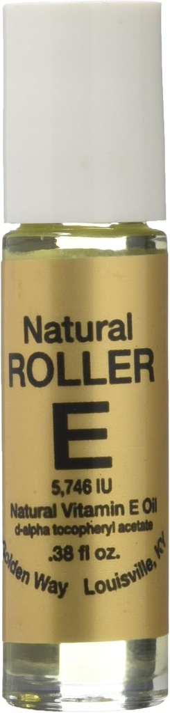 Golden Way Natural Vitamin E Roller, 0.38 Akışkanlar Ounce