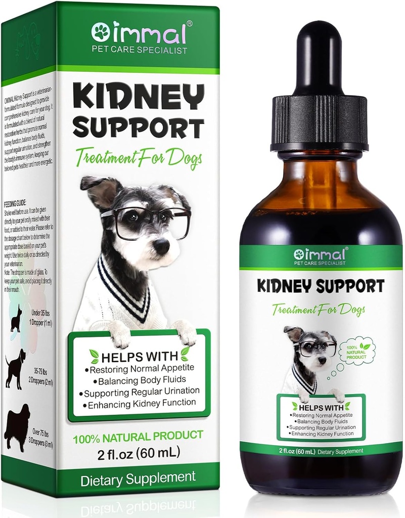Köpekler, Liver ve Kidney Natural Herbal Extract ile Köpeklere Yardımcı Olmak Köpekleri Yaşamcı & Kidneys Sağlık, Pet Supplement - Liver Support Drops to improve Dog Energy - 2 fl.oz