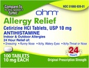 Ohm Cetirizine 10 mg Tablet - Bütün Gün Anti-Histamin for Hay Fire, Pollen, Kuru Itchy Eyes - All Day Allergies'ten Etkili Bir Yardım