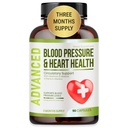 Heart Health Blood Pressure Support Supplement - Υποστήριξη Πίεση αίματος & Υγιεινή κυκλικότητα Φυσικά με Hawthorn Berry & Hibiscus. Βιταμίνες Χάπια για Υγιή Υπέρταση (BP) & Υγιεινή Καρδιά.