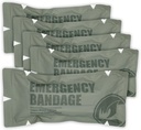 RHINO RESCUE 6" İsrail Stil Acil Bant, Kombinasyon Travma Yarası Giymek, Tıbbi Sterile Vakum mühürlenmiş, Taktik İlk Yardım Kit IFAK Tankları Mücadele, 5