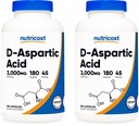 Nutricost D-Aspartic Acid Capsules (180 Caps) (2 Şişe)