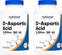 Nutricost D-Aspartic Acid Capsules (180 Caps) (2 Şişe)
