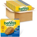 belVita Kahvaltı Bars Biscuits, Blueberry, 30 Total Packs, 6 Kutu (4 Biscuits Per Pack)