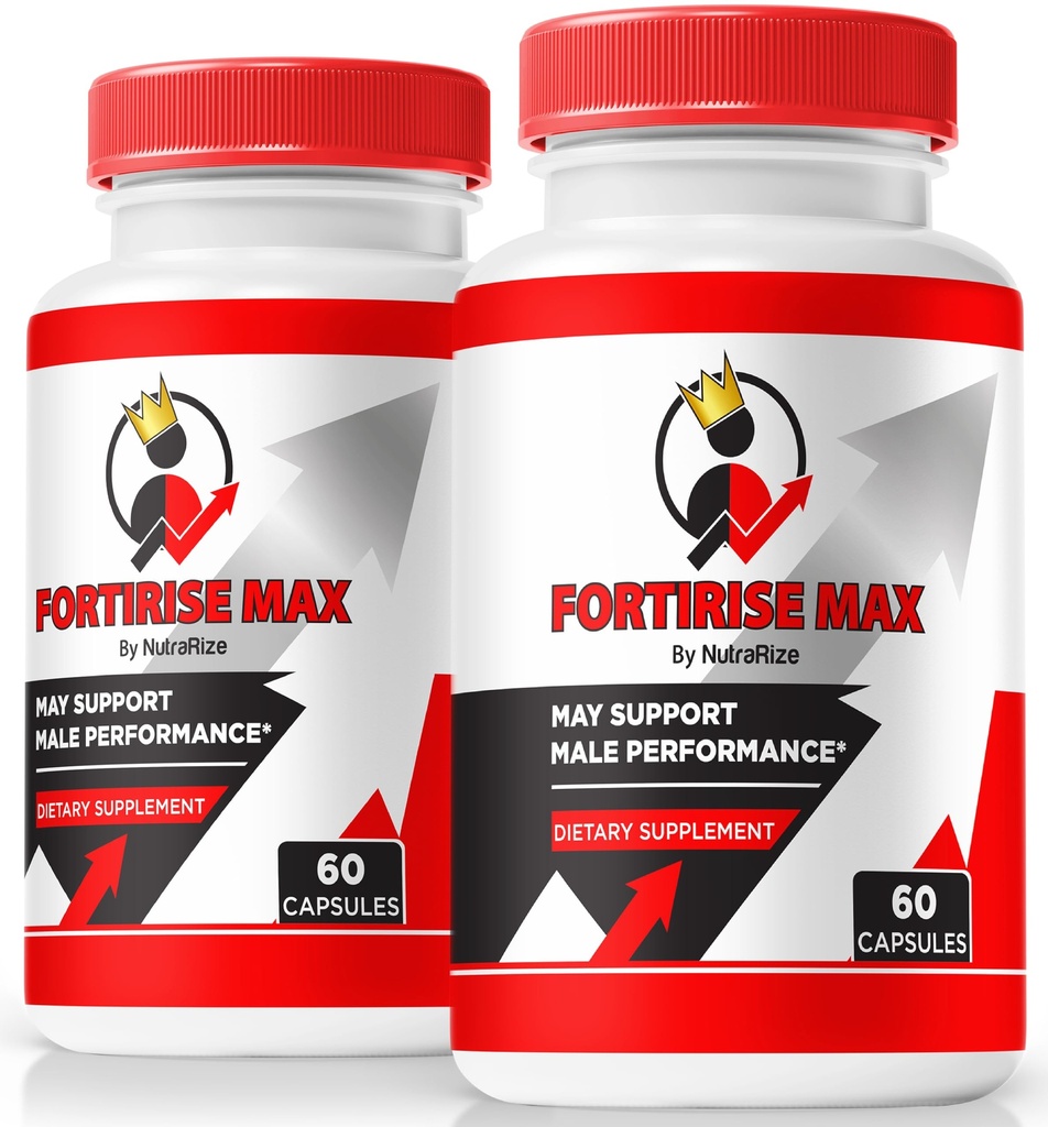(2 Pack) Fortirise Max, Official Fortirise Max For Men - Supports Stamina and Energy Levels, All Natural Formula to Support Performance and Overall Health, Fortirise Max Pills Review (120 Capsules)