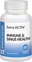 Serra ACTIV - 60 κάψουλες Vegan - Υποστηρίζει τον κόλπο και την καρδιοαγγειακή υγεία - Οξύ-ανθεκτικό Serrapeptase - 120.000 SPU - Ανοσολογική υποστήριξη - Συστηματικά ένζυμα