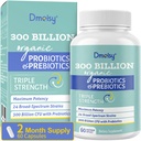 Kadınlar ve Erkekler için probiyotikler, 300 milyar CFU 24 Strains Probiyotiks + 15 Organik Herbs Prebiyotikler, Raf Stable Gut Health Supplement for Digestive Immune & Whole-Body Health, 2 Ay Supply