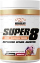 MUSCLEOLOGY Super 8 Yüksek Performans BCAA, Electrolyte & Glutamine Blend Formula - Post-Workout Recovery and Muscle Building Supplement, 30 Service (Maracuya)