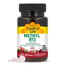 Ülke Hayat Metil B12, Enerji ve Stamina, 5.00006, 60 Lozenges, sertifikalı Gluten Free, sertifikalı Vegan, Onaylanmamış Non-GMO