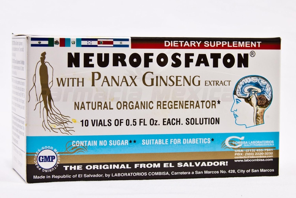 Panax Ginsengi ile Nörofosfaton - Healthier Brain Function - 10 VialsY