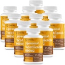 Liposomal Tocotrienols 1000 mg - Yüksek Biyoavailability Vitamin E Tocotrienols Supplements,95 Delta &% 5 Gamma Tocotrienol Capsules Support Skin,Bone,Antioxy,600 Softgels