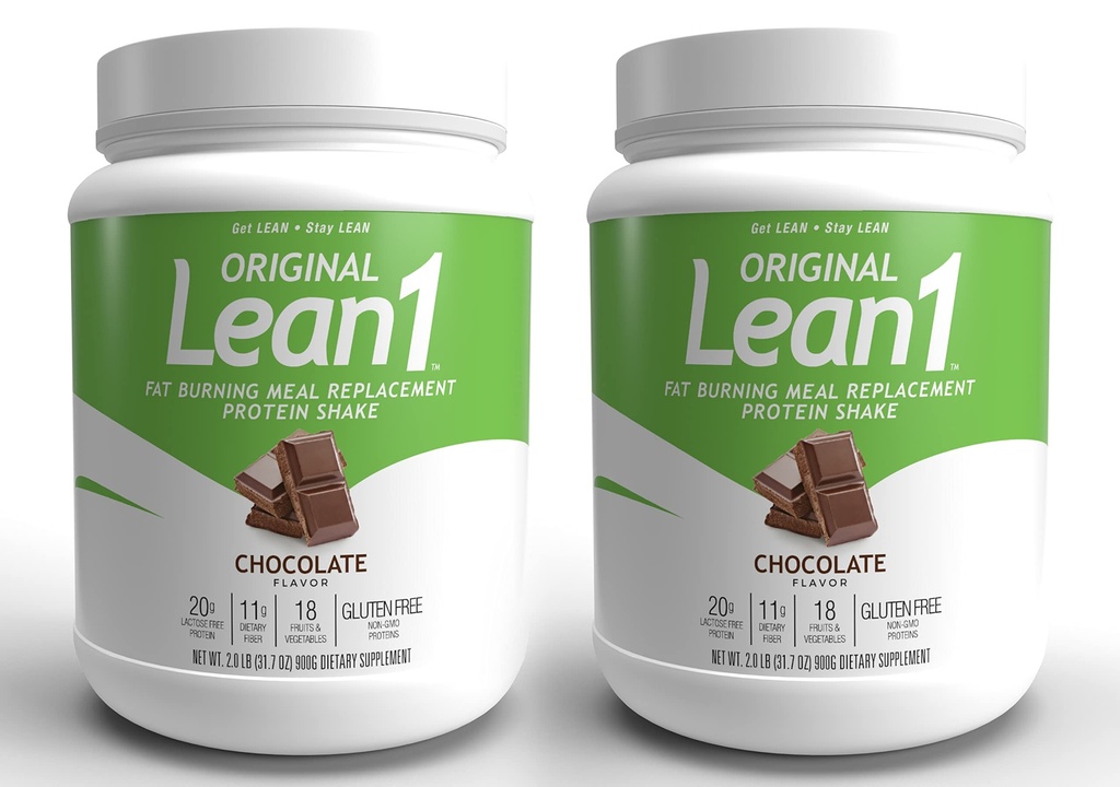 Lean1 Meal Change protein Shake, Chocolate Flavor, 2PACK 15 Hizmet Tubs