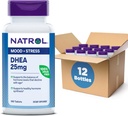 Natrol Mood & Stress DHEA 25mg withdis, Diyetary Supplement for Balance of certain Hormon Seviye ve Mood Support, 180 Tablet, 180 Day Supply (Pack of 12)