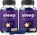 NutraChamps Sleep Gummies for Yetişkinler & Çocuklar, Melatonin Gummies with Chamomile, Valerian & L Theanine, Vegan Childrens Melatonin 3 mg, 1.5 mg, veya 6 mg (Pazar 2, 120 Gummy)