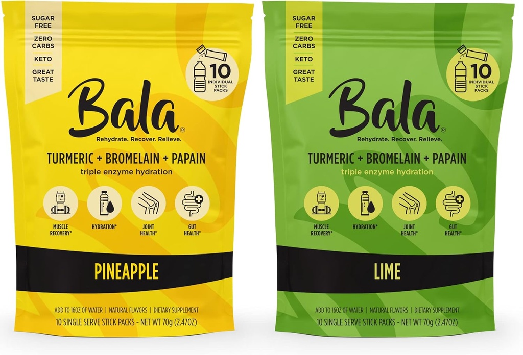 BALA Toz Packets, Sugar Free, Hydration Mix for Gut Health, Natural Flavors, 20 Pack Sche