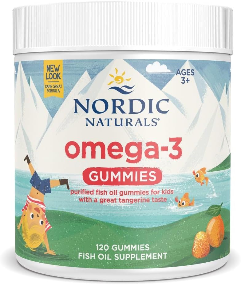 Nordic Naturals Nordic Omega-3 Gummies, Tangerine - 120 Gummies - 82 mg Σύνολο Omega-3s με EPA & DHA - μη GMO - 60 Υπηρεσίες